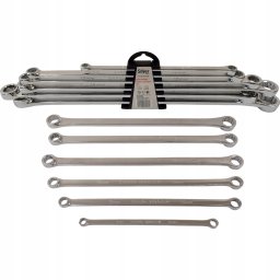 Falontech Klucze oczkowe proste długie SilverTools 6 szt. 8-24 mm do napinaczy