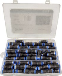 Silver Złączki Szybkozłączka pneumatyczna prosta 4-12mm zestaw 60szt