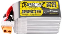 Tattu AKUMULATOR LIPO TATTU R-LINE VERSION 5.0 1550MAH 22.2V 150C 6S Z WTYCZKĄ XT60