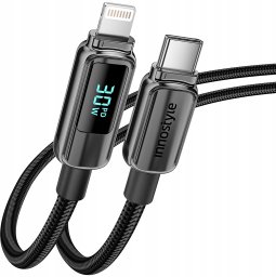 Kabel USB Innostyle INNOSTYLE KABEL Z WYŚWIETLACZEM USB-C LIGHTNING DO IPHONE 12 13 14 30W 1M