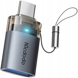 Adapter USB 4kom.pl MCDODO Przejściówka USB-A 3.0 do USB-C na USB Typ C 3A 5GB OTG LED
