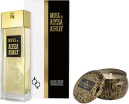 Alyssa Ashley Zestaw Musk Eau De Parfum Unisex 100 ml + Musk Scented Candle 110 g