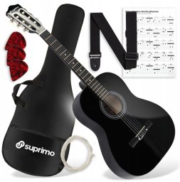 Suprimo Gitara klasyczna 3/4 36 cali czarn CG34 BK (5908249842595)