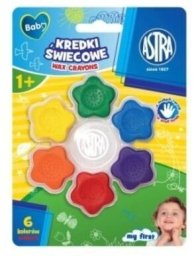 Astra Kredki świecowe w kształcie gwiazdki 6 kol. (5901137187679)