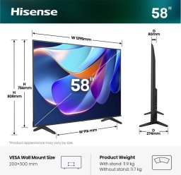 Telewizor Hisense 58A6S 58" Ultra HD/4K (20019245)