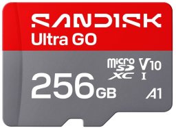 Karta Hama Sandisk Ultra GO microSDXC 256GB up to R 190MB/s UHS-I, V10, U1, C10, A1 (002269800000)