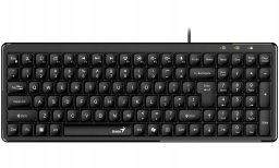 Klawiatura Genius LuxeMate 120/ Przewodowa/ USB/ Copilot/ czarna/ układ CZ+SK (31310059403)