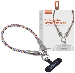 Somostel Smycz na nadgarstek + kabel Typ-C - Typ-C 60W Kolorowa SMS-BW35 (36143)