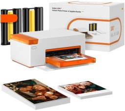 Drukarka fotograficzna Liene przenośna do zdjęć Amber M110 4x6" z 60 arkuszami papieru 4x6"