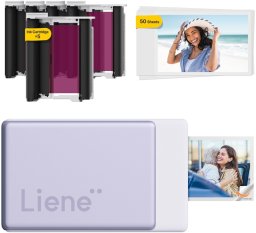 Drukarka fotograficzna Liene Przenośna do zdjęć LIENE Pearl N200 Pro 2x3" (fioletowa)