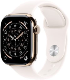 Smartwatch Apple Watch 11 GPS + Cellular 46mm Gold Titanium Sport Band M/L Różowy (MFD64WF/A)