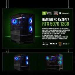 Komputer Adronix GAMINGOWY NIGHTSTORM R7 7800X3D/16GB/RTX5070/512GB/W11