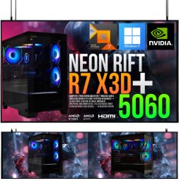 Adronix ZESTAW GAMINGOWY NEON RIFT R7 7800X3D/32GB/RTX5060/1TB M.2 SSD/W11
