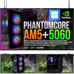 Adronix ZESTAW GAMINGOWY PHANTOMCORE R5 7500F/32GB/RTX5060/1TB M.2 SSD/W11