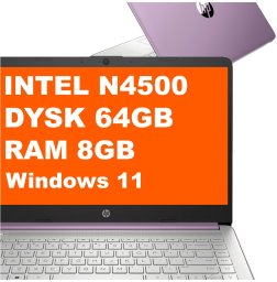 Laptop HP 14-dq3140nr / 14" HD / Intel N4500 / 8GB / 64GB eMMC / Win 11 (B8SU1UA)