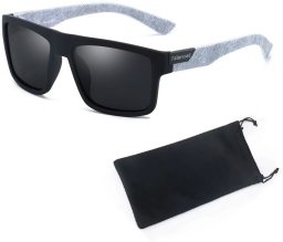 Tom Martin Okulary przeciwsłoneczne polaryzacyjne UV400 Czarno-szare (FC2)