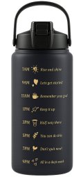 Trusty butelka sportowa / motywacyjna bidon refill czarna złoty 2000ml