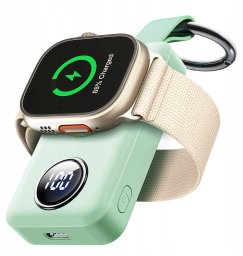 Powerbank Joyroom JR-WQW01 bezprzewodowy 2000mAh 3W do Apple Watch - zielony