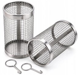 Vaggan Koszyk grillowy do warzyw ryb mięsa stalowy 2 sztuki 20x10 cm