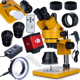Mikroskop Rosfix MERCURY TRINOKULAROWY FULLHD ZESTAW HDMI SOCZEWKA LED 56x KAMERA