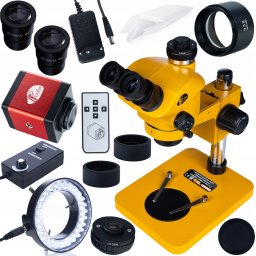 Mikroskop Rosfix SIRIUS TRINOKULAROWY 750x FullHD HDMI SOCZEWKA LED KAMERA PRO