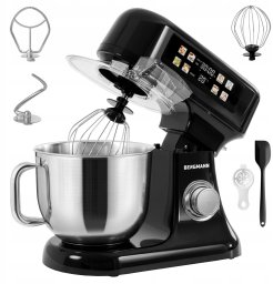 Robot planetarny BERGMANN Kuchenny planetarny 6L 3500W Black waga podgrzewana misa panel LED