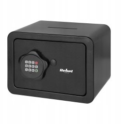 Rebel Sejf domowy elektroniczny na kod PIN i klucz – sejf na pieniądze i dokumenty (RB-7001)