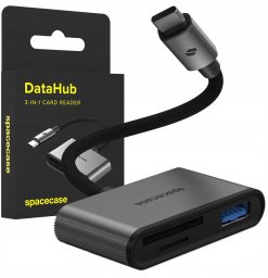 spacecase Czytnik Kart Adapter Przejściówka USB-C 3W1 SD MICROSD USB-A 2.0