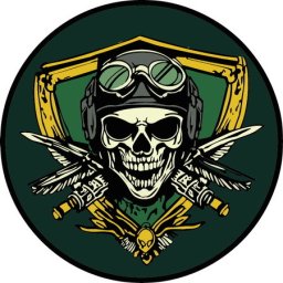 Adobe NASZYWKA / PATCH SKULL PILOT