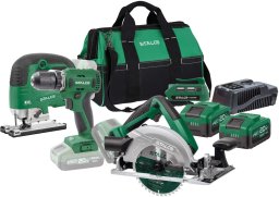 Zestaw elektronarzędzi Stalco Pilarka+wyrzynarka+wkrętarka+ładowarka USB+2x 4Ah STLO-S-97375