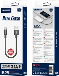 Jellico Kabel B28 USB-C 3.1A 0.3M czarny