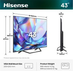 Telewizor Hisense Telewizor 43A7DS