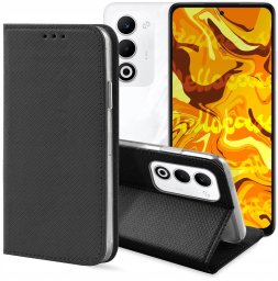 Hello Case Etui z Klapką Do Oppo A5 4G / 5G (Czarne, Zamykane, Magnetyczne, Kabura) (BOOK0648)