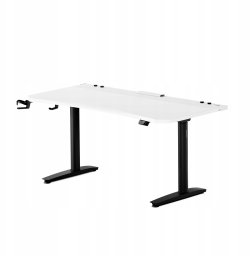 Diablo Chairs Biurko gamingowe elektryczne biało-czarne Diablo X-Forge 1600 (5907367511963)