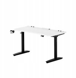 Diablo Chairs Biurko gamingowe elektryczne biało-czarne Diablo X-Forge 1400 (5907367511925)