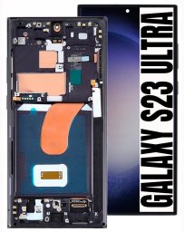 UTS-Group Wyświetlacz do Samsung Galaxy S23 Ultra ramka OLED (Samsung S23 Ultra 5G 2023 SM-S918B, SM-S918B/DS)