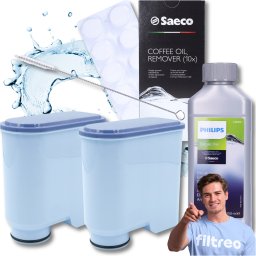 Seltino 2x Filtr wody do ekspresu PHILIPS Latte Go Kompletny zestaw do pielęgnacji
