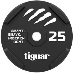 Tiguar Obciążnik gumowy czarny 25 kg (TI-WBRB02500)