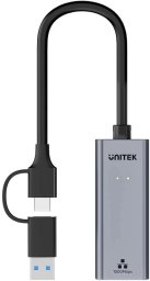 Unitek Adapter USB-A / USB-C do Gigabit Ethernet 1Gbps (Y-3465AGY01)