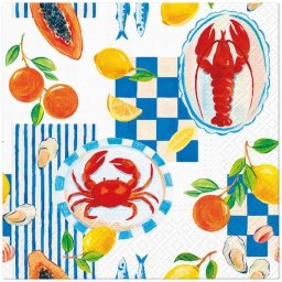Paw Napkins paper W crab 33X33CM 20PCS
