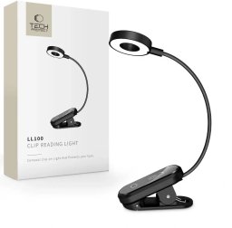 Lampka USB Tech-Protect Bezprzewodowa LL100 Z klipsem + kabel USB-A / USB-C 30 CM - czarna