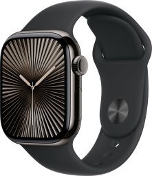 Smartwatch Apple Watch 10 GPS + Cellular 42mm Slate Titanium S/M Czarny (MWXG3QC/A)
