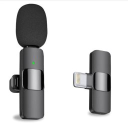 Mikrofon CP K9 Mini Lightning Bezprzewodowy mikrofon z klipsem do telefonu, z czystym dźwiękiem i izolacją szumów (5.7x1.5cm) Czarny (CPK9-L)