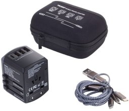 Troika Adapter podróżny World Travel, czarny (TRTRA45/BK)