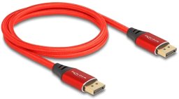 Kabel Delock DisplayPort Kabel 16K 60 Hz 1m rot Metall