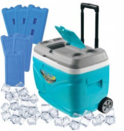 Lodówka turystyczna Pinnacle Kółka 30L hydra + 6 wkładów 3x 1000ml 3x 500ml