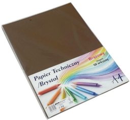 Penword Papier techniczny brystol A4 brązowy 50 arkuszy (5902557453542)
