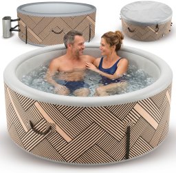 SPA ogrodowe Heckermann Dmuchane Jacuzzi 800L 180CM 4 osobowe Spa ogrodowe Basen z hydromasażem