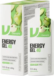 OstroVit Energy Gel 40 - zielone jabłko (12 x 66 g)