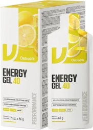 OstroVit Energy Gel 40 - cytryna (12 x 66 g)